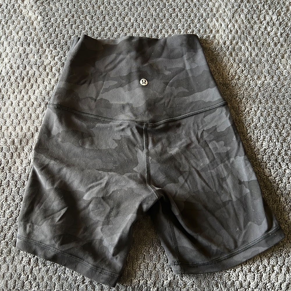 Camo lululemon shorts size 4, length 6”.